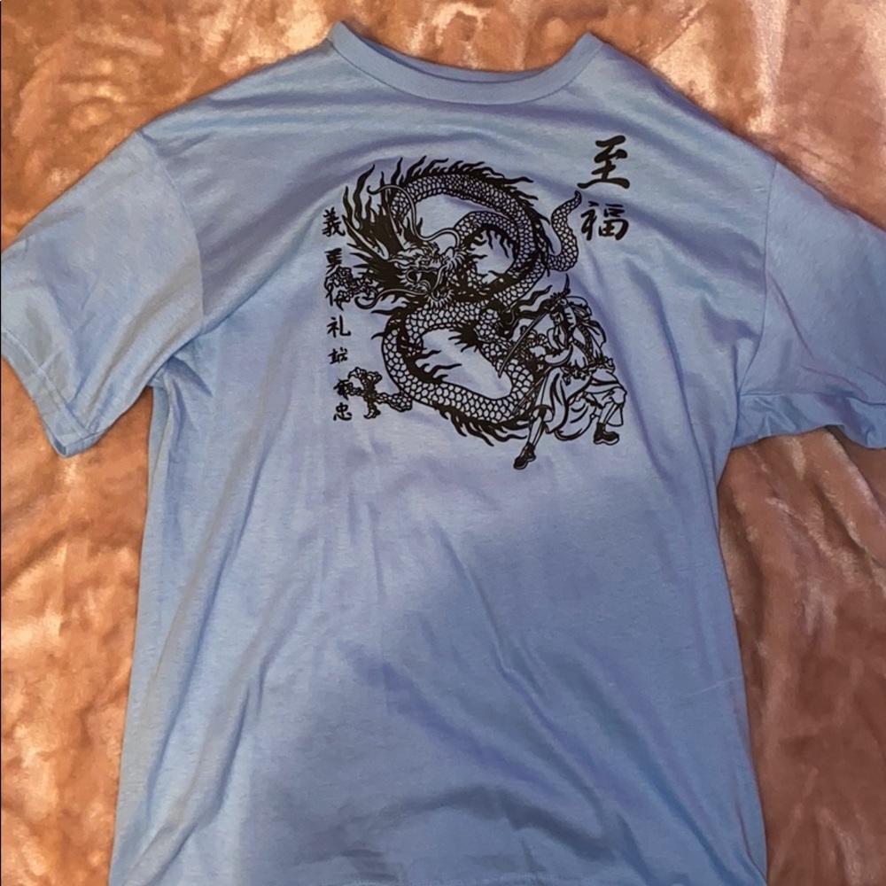 Light Blue Dragon T Shirt